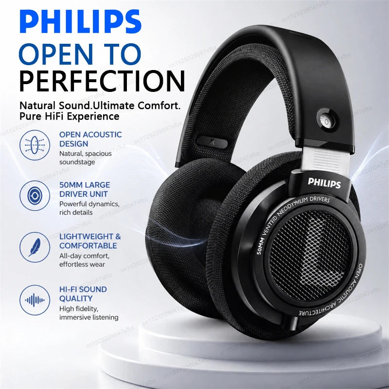 Fone de Ouvido Philips SHP9500 - HiFi Profissional para Gaming Sem Atraso