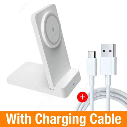 Estação de Carregamento Rápido Magnética 15W - Suporte de Mesa para iPhone com MagSafe