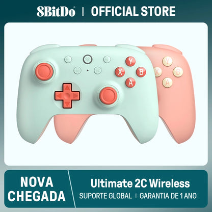 Controle Sem Fio 8BitDo Ultimate 2C - O Melhor para Jogos no PC, Windows 10, 11, Steam Deck, Raspberry Pi e Android