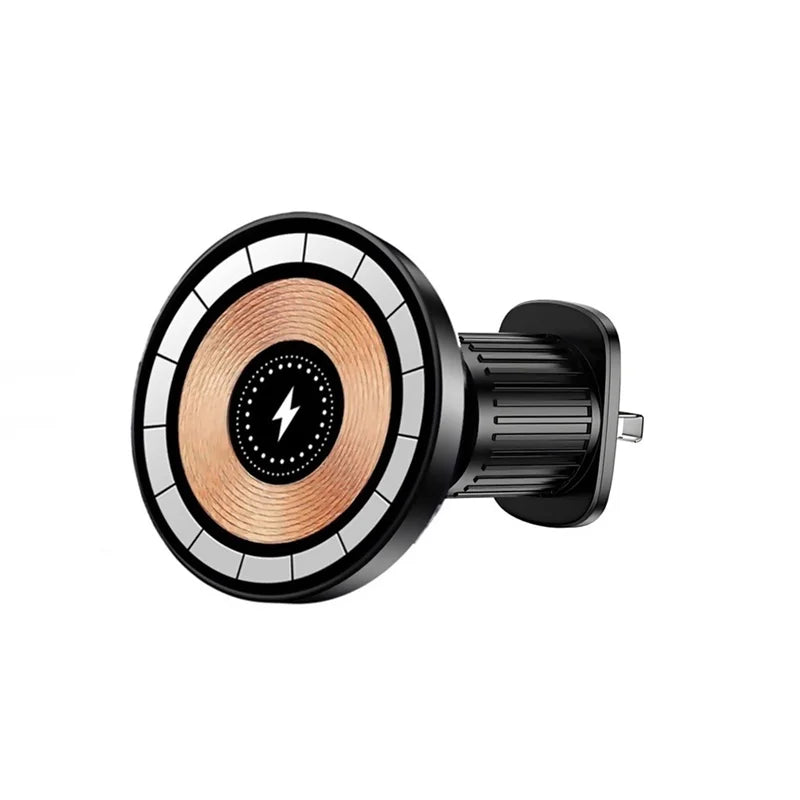 Carregador Sem Fio Magnético 15W com Suporte Dobrável e Rotação 360° para iPhone e Samsung