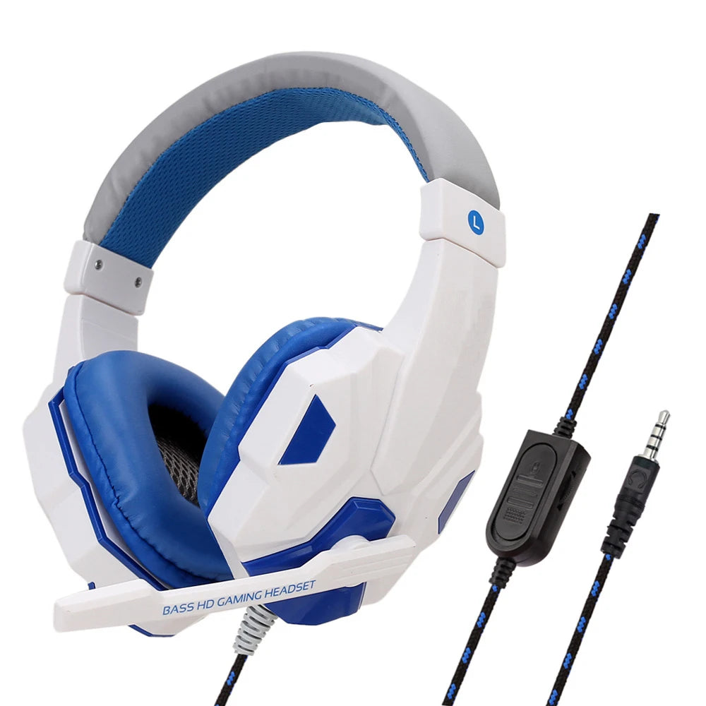 Fone de Ouvido Gamer com Microfone 3.5MM - Conexão com PC, PS4, Xbox One e Switch