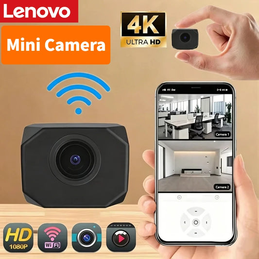 Câmera Mini WiFi 4K 1080P Lenovo - Vigilância Inteligente e Portátil