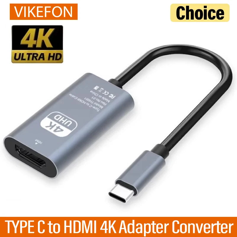 Adaptador Type C para HDMI 4K - Conector USB-C para HDTV