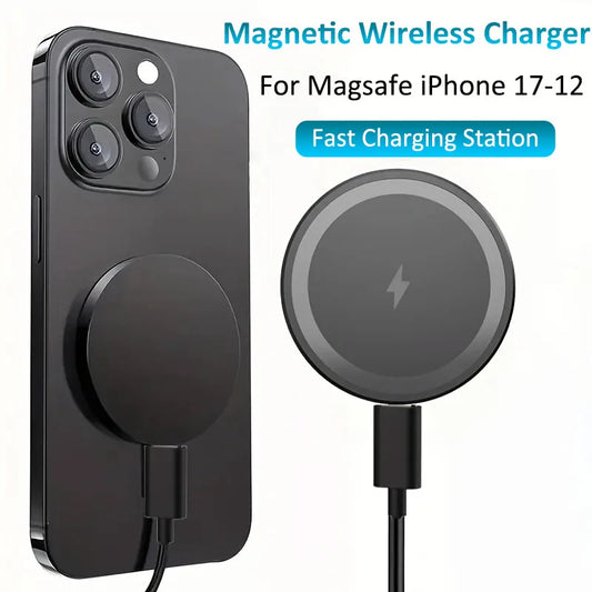 Carregador Sem Fio Magnético VIKEFON 15W para iPhone e AirPods
