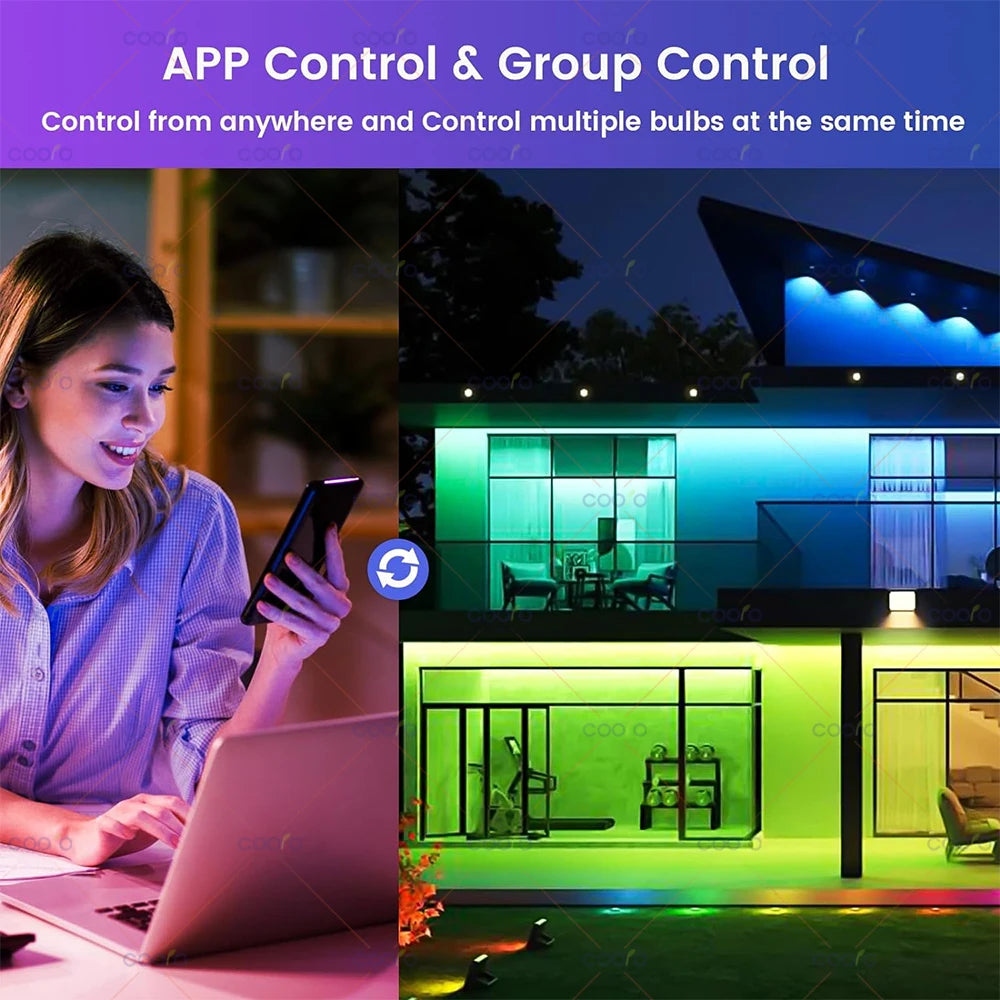 Lâmpada Inteligente Tuya Wifi E14 com Controle pelo App - LED RGB+CW Dimerizável