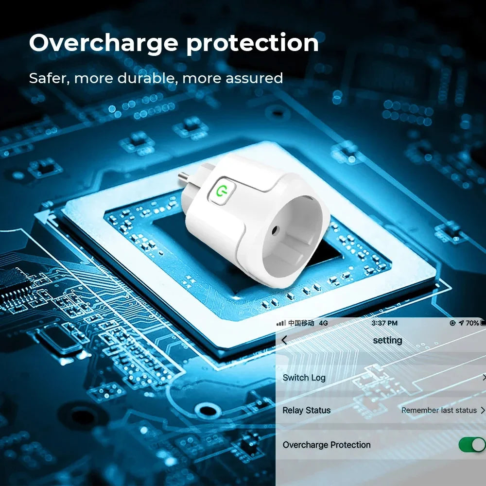 Tomada Inteligente Zigbee 3.0 WiFi - Controle de Voz e Monitoramento de Energia