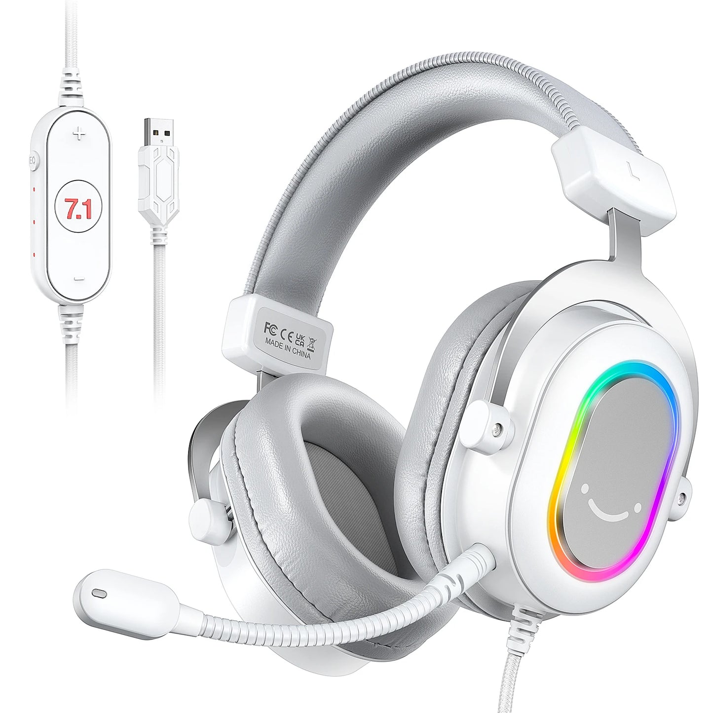 Headset Gamer FIFINE USB com Som Surround 7.1 e Controle de Linha