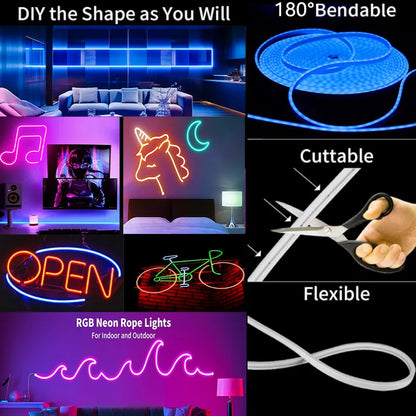 Fita LED RGB Neon USB - Iluminação Inteligente para Sua Casa e Jogos