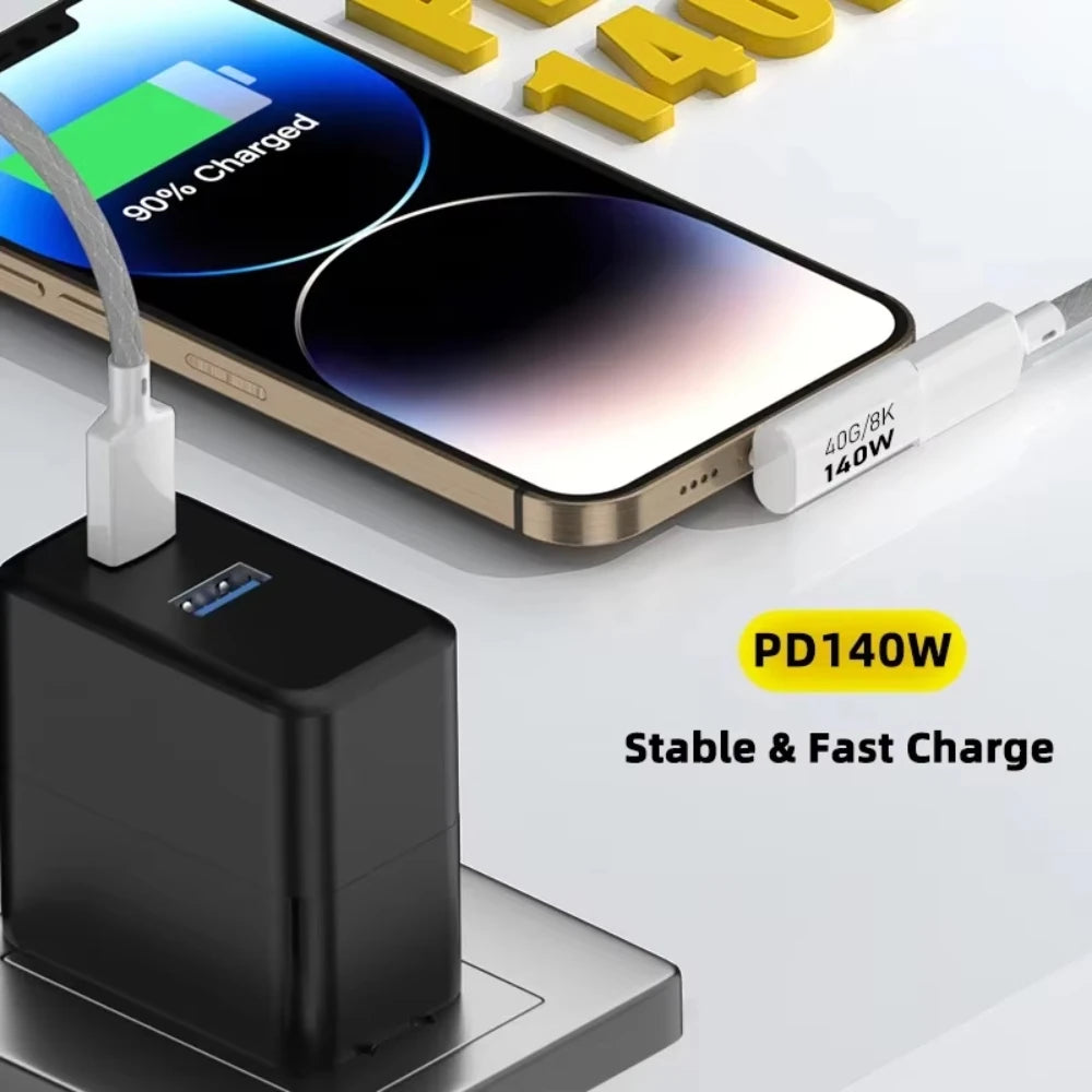 Adaptador NNBILI 140W 40Gbps OTG Type C - Conexão Rápida e Eficiente