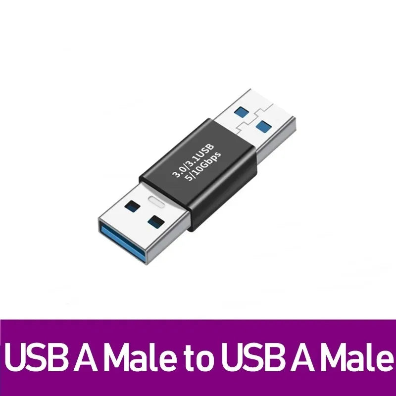 Adaptador Universal USB 3.0 OTG Type C - Conector USB C Masculino para USB-A Masculino e Feminino