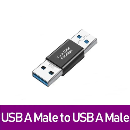 Adaptador Universal USB 3.0 OTG Type C - Conector USB C Masculino para USB-A Masculino e Feminino