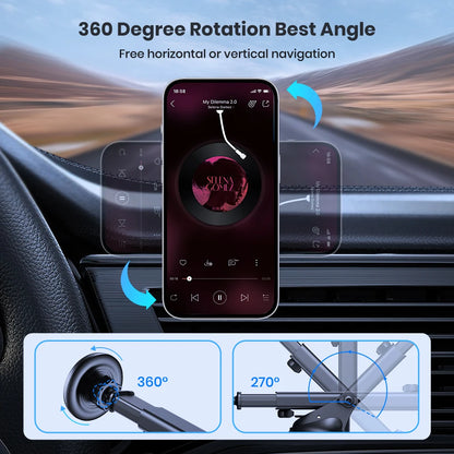 Suporte Magnético para Celular TOPK para Carro - Compatível com MagSafe iPhone 15 Pro Max