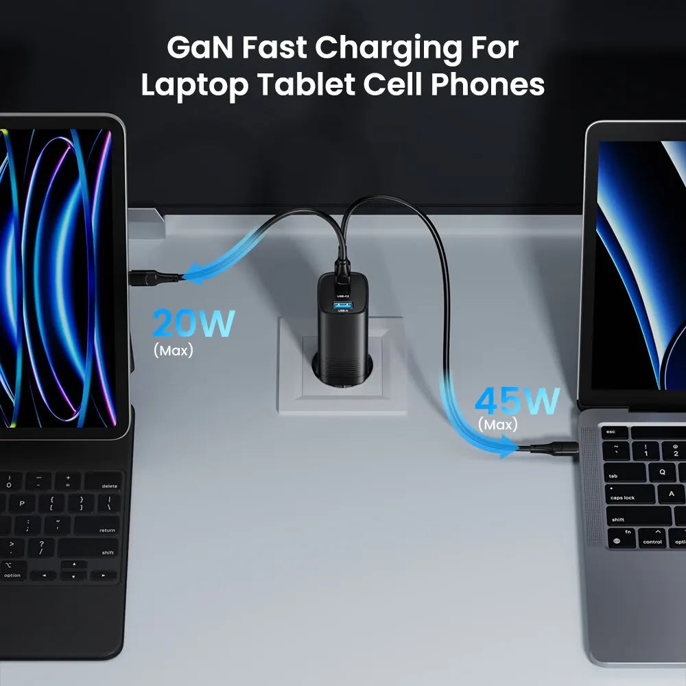 Carregador ASOMETECH GaN USB Type C 65W - Potência e Versatilidade para Seus Dispositivos