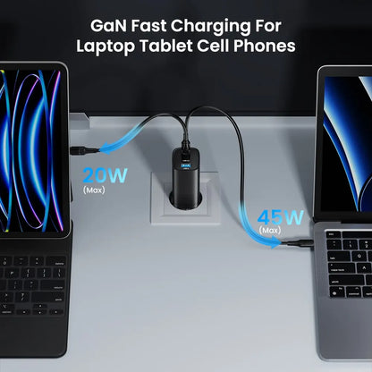 Carregador ASOMETECH GaN USB Type C 65W - Potência e Versatilidade para Seus Dispositivos
