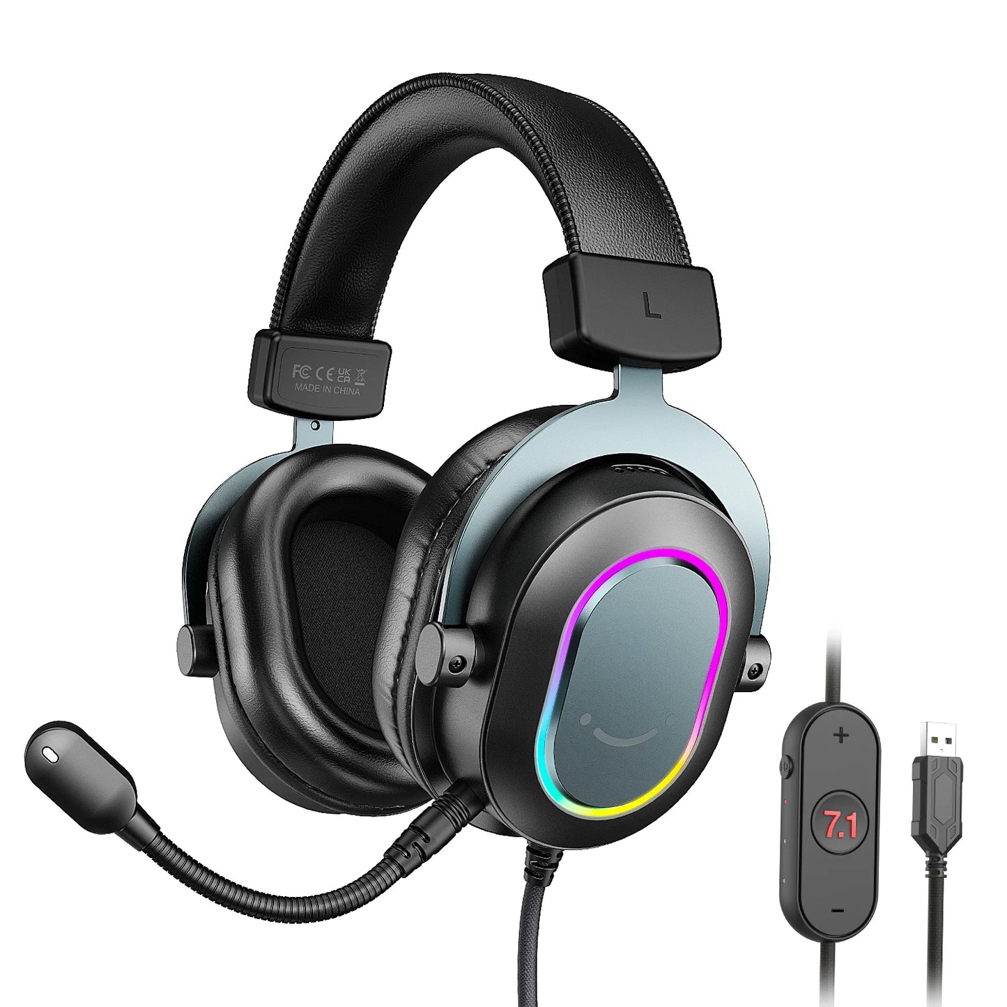 Headset Gamer FIFINE USB com Som Surround 7.1 e Controle de Linha