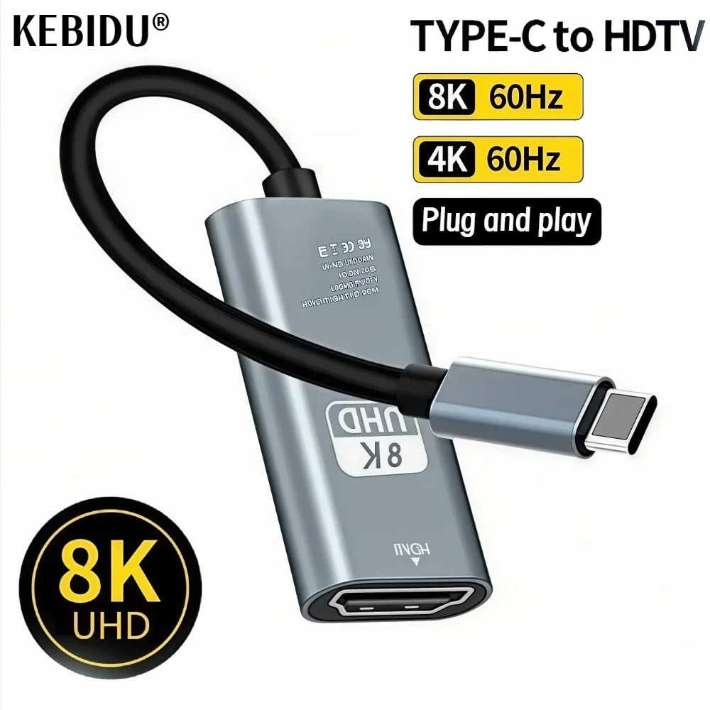 Cabo Adaptador USB-C para HDMI 8K/4K - Conecte Seu Mundo