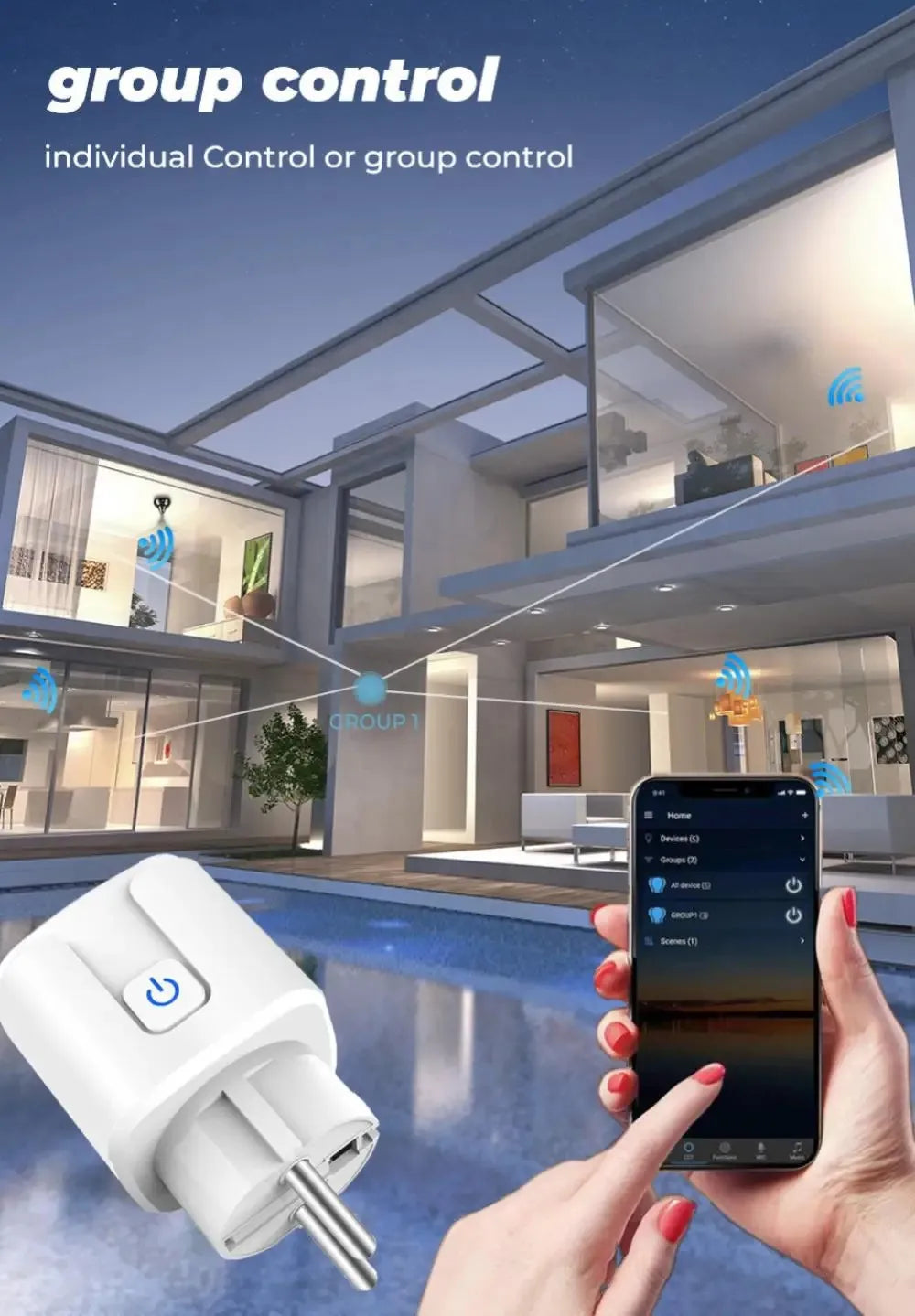 Tomada Inteligente Tuya Zigbee 20A com Monitoramento de Energia e Controle por Voz