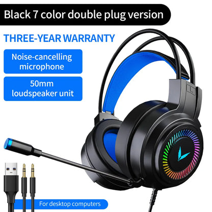 Fone de Ouvido Gamer G60 7.1 com Som Surround e Iluminação LED