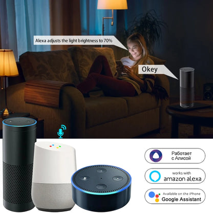 Lâmpada LED Inteligente Tuya E14 - Controle por Voz e App