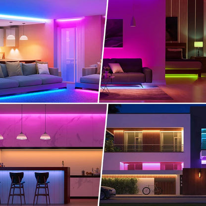 Fita de LED COB RGB Endereçável 1-25M 24V WS2811 com Controle Tuya WiFi