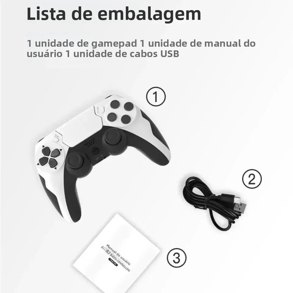 Controle Sem Fio GAMINJA P48 com Giroscópio de Seis Eixos para PS4, PS3 e PC