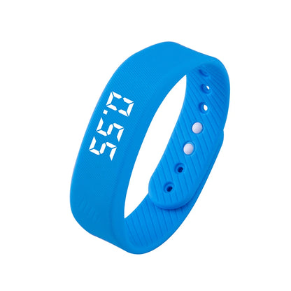 Pulseira Inteligente LED Digital à Prova D'Água com Monitor de Passos e Alarme Vibratório