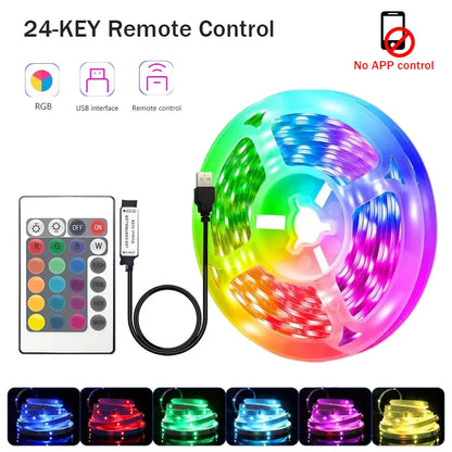Fita de LED RGB Tuya WIFI - Iluminação Flexível para Ambientes