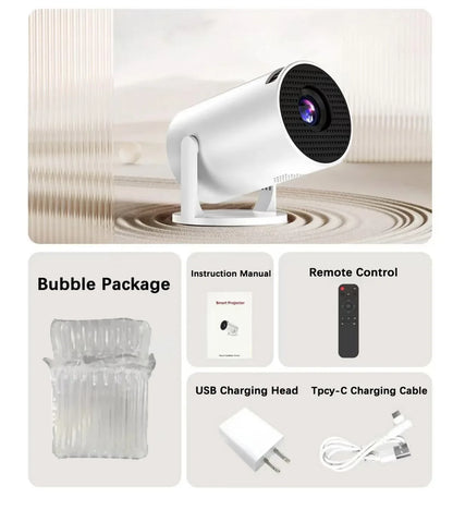 Projetor Portátil 4K Ultra HD 2025 HY300 - Android 11 e Bluetooth 5.4
