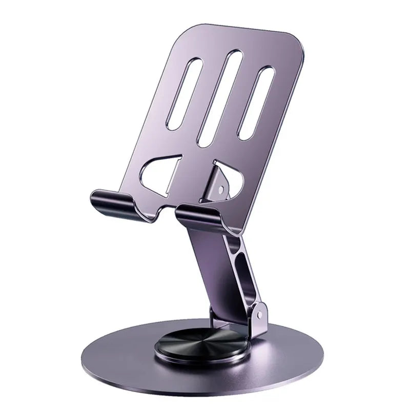 Suporte para Celular em Alumínio com Rotação 360° - Design Dobrável e Estável