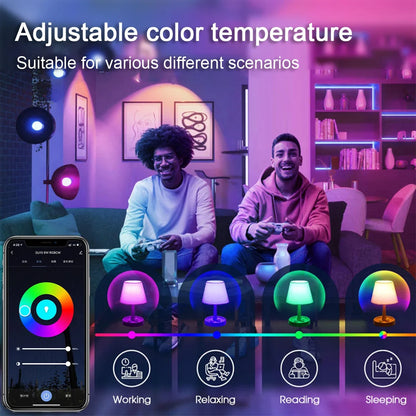 Lâmpada Inteligente RGB Dimmable Tuya - Conectividade Wi-Fi e Compatível com Alexa e Google Home