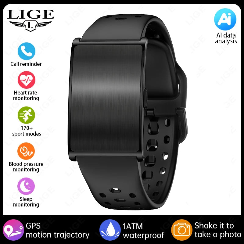 Pulseira Inteligente GPS com Monitor de Saúde e Lembrete de Chamadas