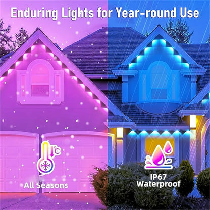 Fitas de Luz LED RGB de 60M com Controle Remoto e App - Iluminação Perfeita para Festas e Decorações