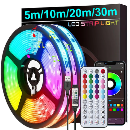 Fitas de LED com Sincronização Musical - Iluminação Inteligente para Ambientes