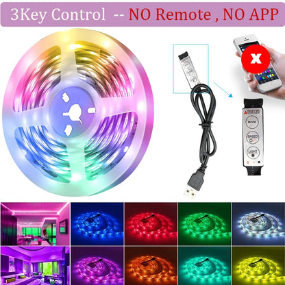 Fita de LED Tuya WiFi RGB 5050 - Iluminação Inteligente para Ambientes
