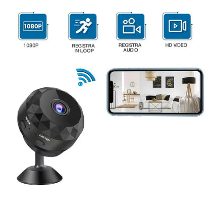 Câmera de Vigilância Mini A9 1080P HD com Wifi