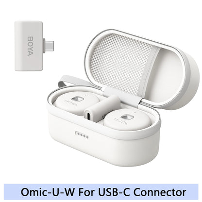 Microfone Lavalier Sem Fio BOYA Omic - Ideal para Vídeos e Transmissões ao Vivo