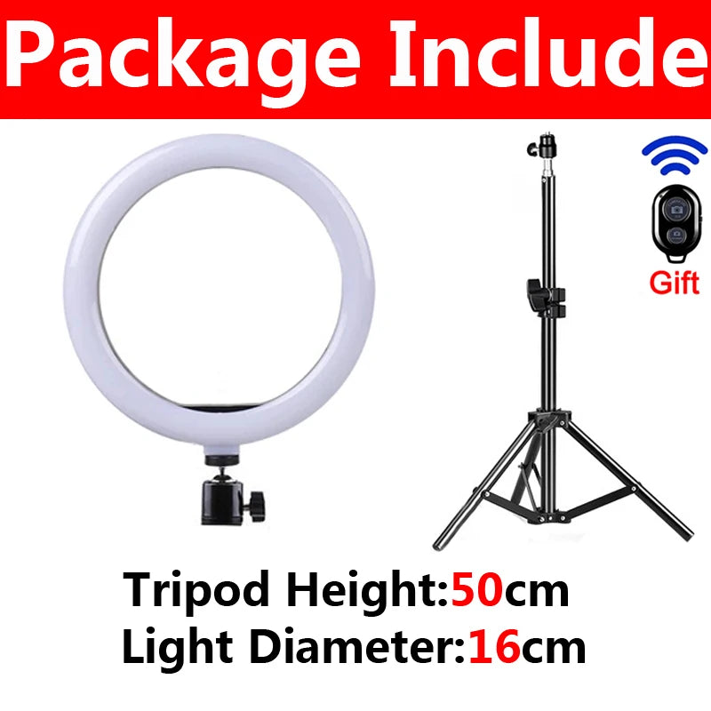 Iluminação LED para Selfies - Ring Light com Controle USB