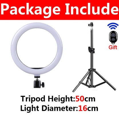 Iluminação LED para Selfies - Ring Light com Controle USB