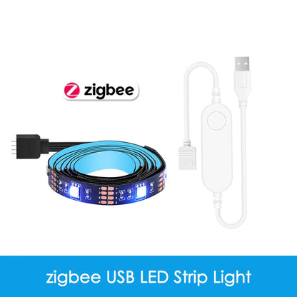 Fita de LED Inteligente Tuya Zigbee - Luz de Fundo USB para TV