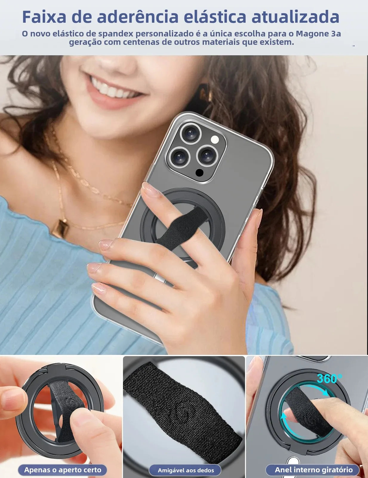 Suporte Magnético EWA MagOne 3ª Geração Compatível com MagSafe