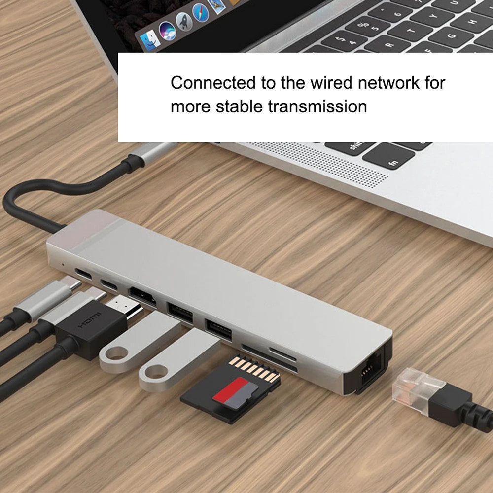 Estação de Docking USB 3.0 Type C com HDMI 4K e Adaptador Ethernet