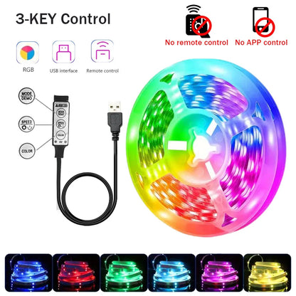 Fita de LED RGB Tuya WIFI - Iluminação Flexível para Ambientes