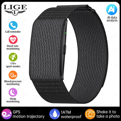 Pulseira Inteligente GPS com Monitor de Saúde e Lembrete de Chamadas