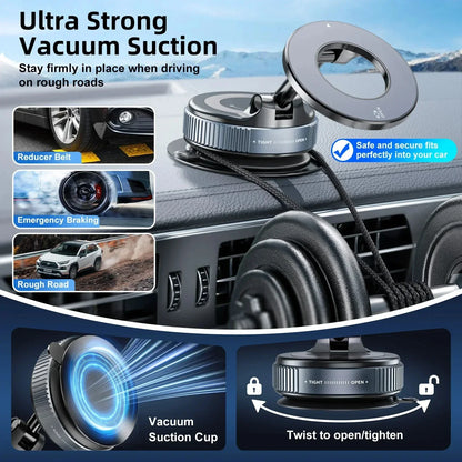 Suporte Magnético para Celular com Design Dobrável - Montagem 360° Ajustável para Carro