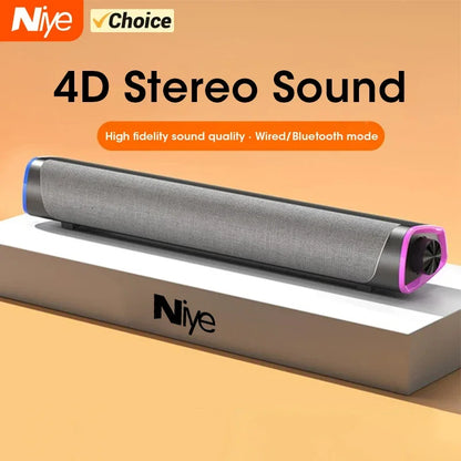 Barra de Som 4D com Subwoofer Bluetooth para Macbook e Notebooks