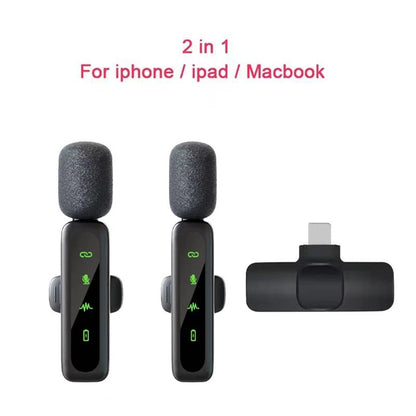 Microfone Lavalier Sem Fio com Bateria Recarregável de 80mAh - Ideal para Streaming, Vlogs e Gravações de Voz