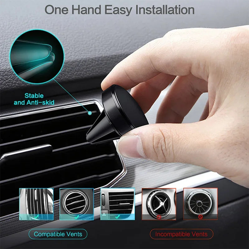 Suporte Magnético para Celular no Ventilador do Carro - NexTech