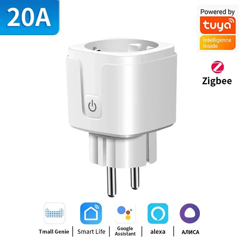 Tomada Inteligente TNCE Tuya WiFi/Zigbee 3.0 - Controle Remoto e Monitoramento de Energia