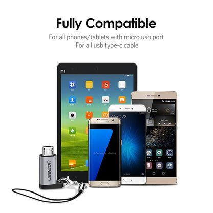 Adaptador UGREEN USB Type-C para Micro USB - Conector Fêmea para Macho