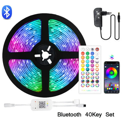 Fita de LED Auto-Adesiva 12V RGB com Wi-Fi e Bluetooth - 5M, 15M e 20M